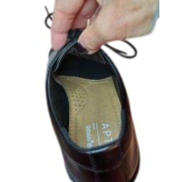 Mens Apt. 9 Black Cap-Toe Oxfords With Ortholite Insole Size 9M - 0141 - Picture 7 of 9